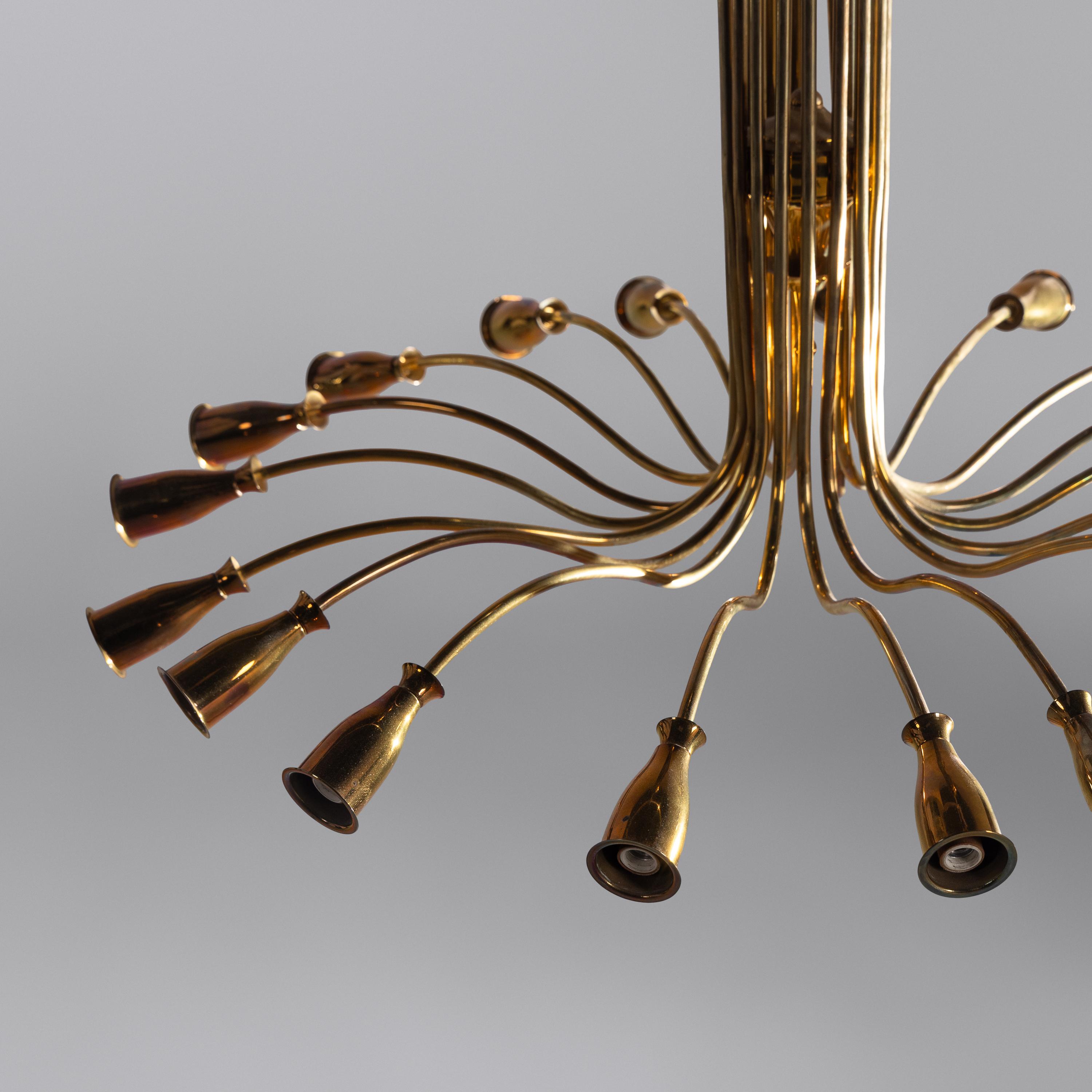 Attributed to Angelo Lelii for Arredoluce Mid 20th Century — Italian 18-Arm Chandelier