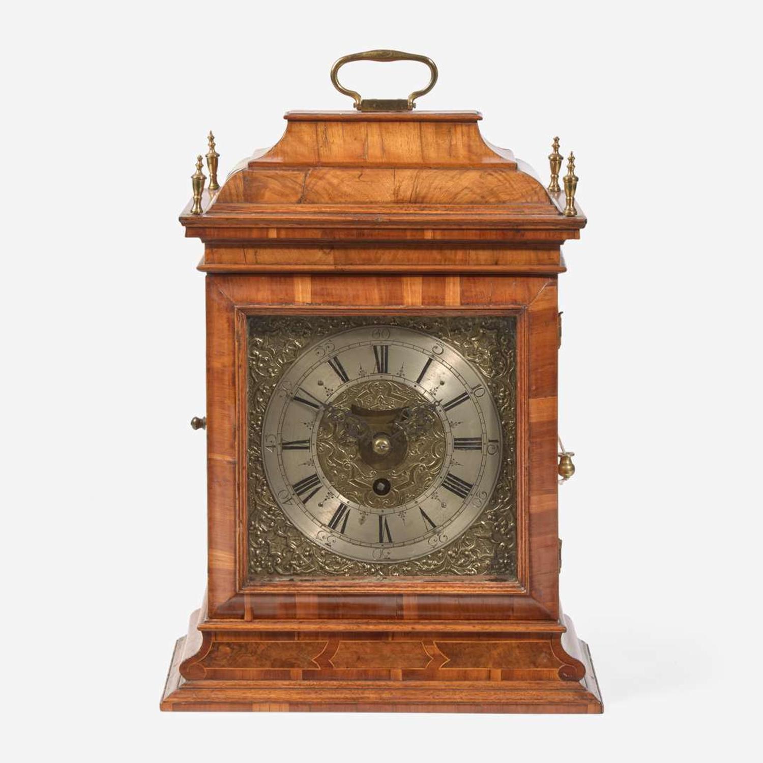 A German burl walnut bracket clock circa 1720