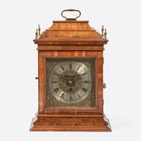 A German burl walnut bracket clock circa 1720