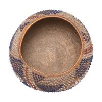 Pomo Beaded Basket, Patriotic Colors