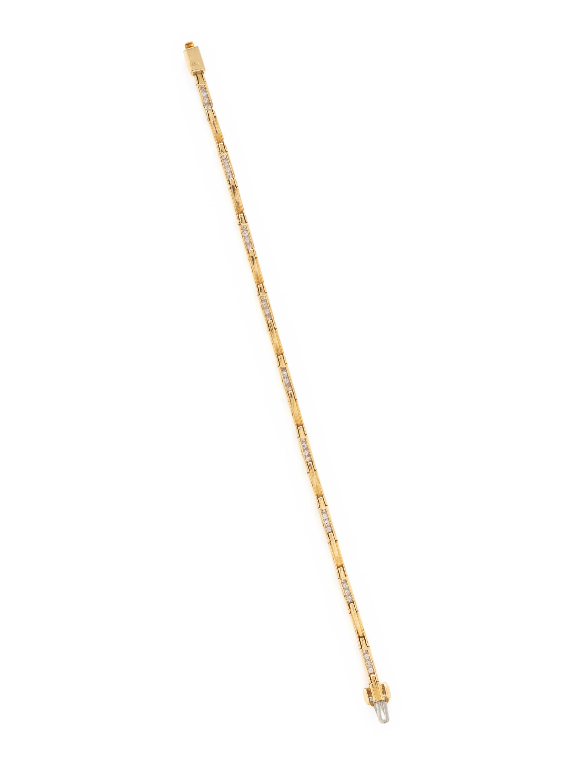 YELLOW GOLD AND DIAMOND BRACELET