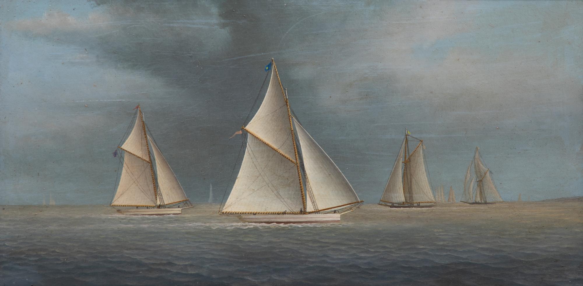 Artist Unknown, (American, Late 19th/Early 20th Century), Untitled (Four Sailboats),