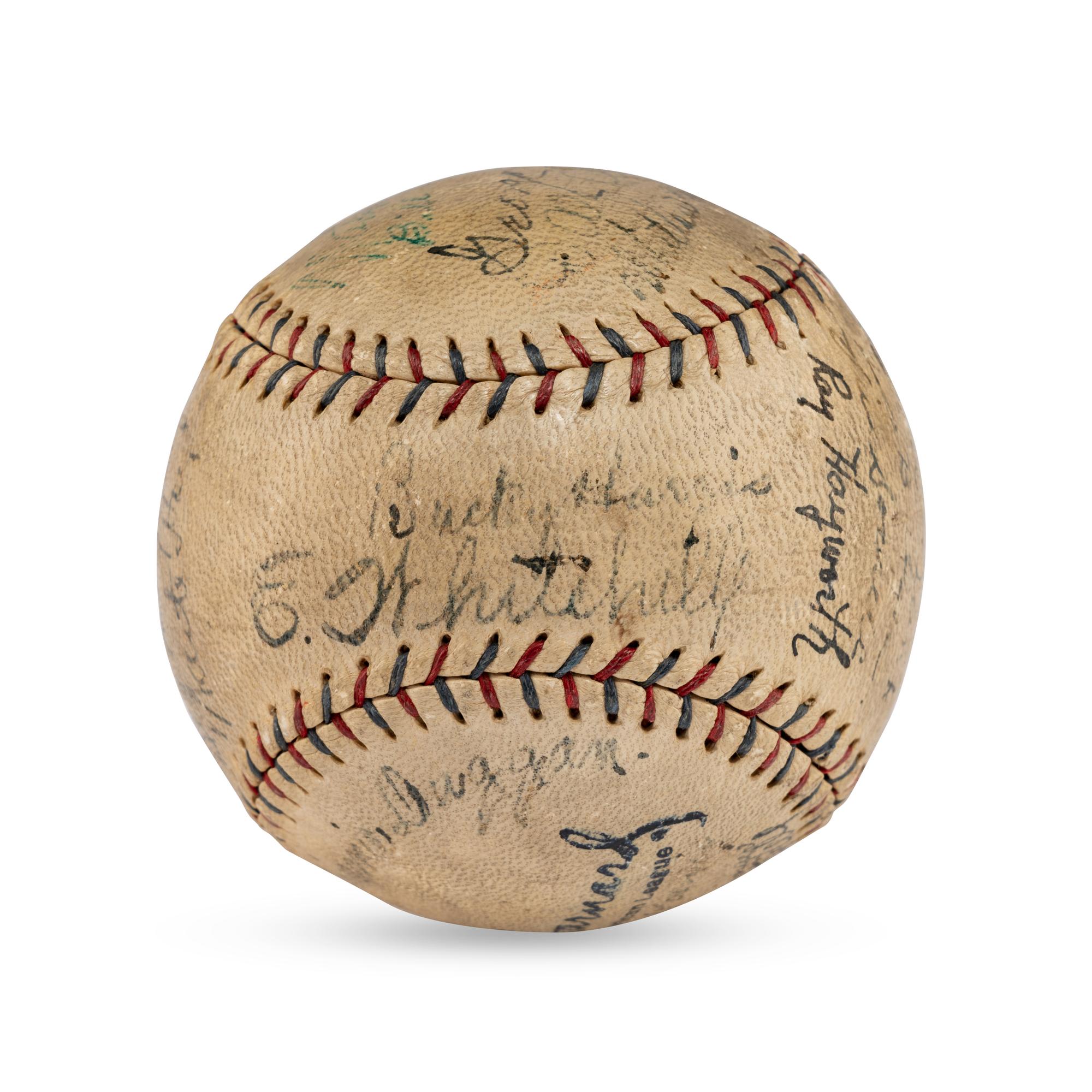 A 1930 Detroit Tigers Team Signed Autograph Baseball (JSA Letter of Authenticity)