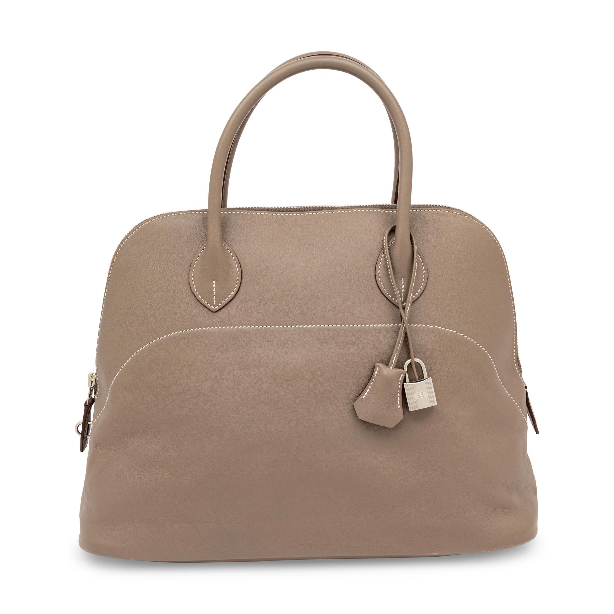 Hermès, Bolide 35 in Étain Swift Leather