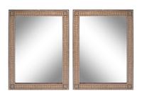 A Pair of Mother-of-Pearl and Tortoiseshell Marquetry Mirrors