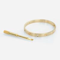 An 18K Yellow Gold and Diamond Cartier Love Bracelet Cartier