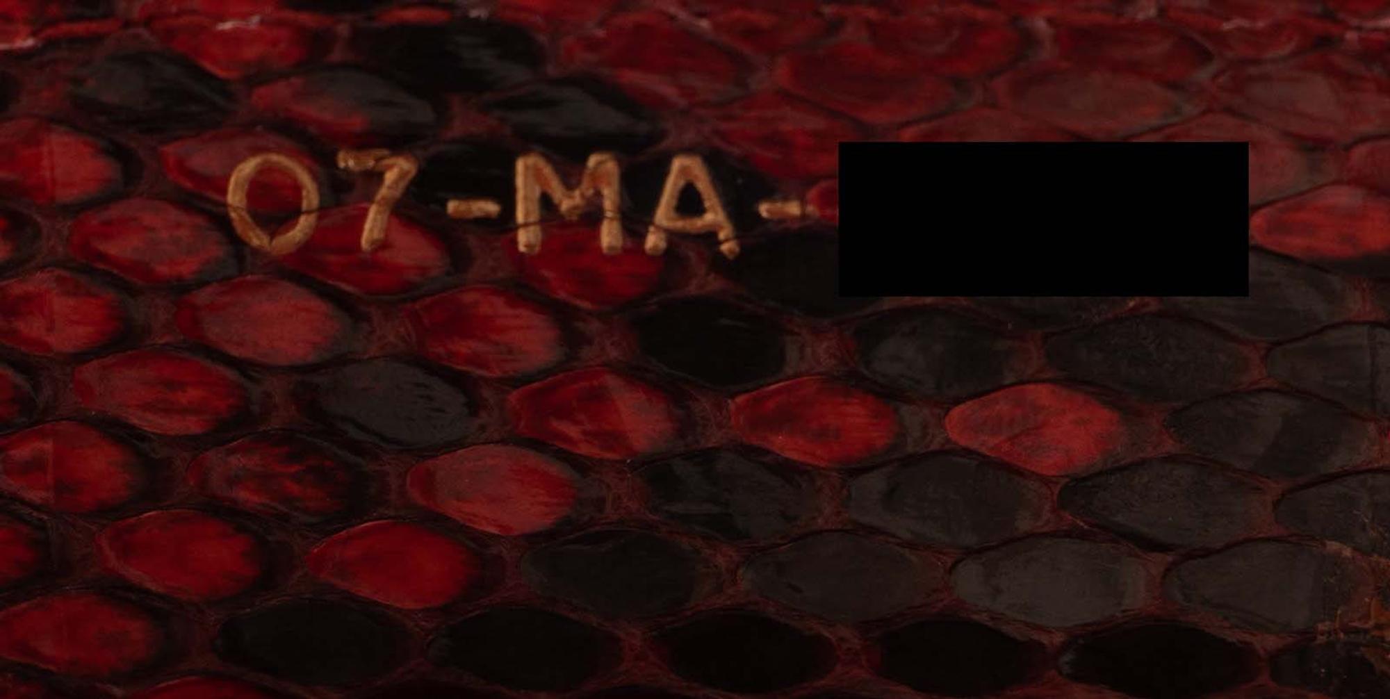 Christian Dior Red and Tan Python Medium Lady Dior Bag, 2009