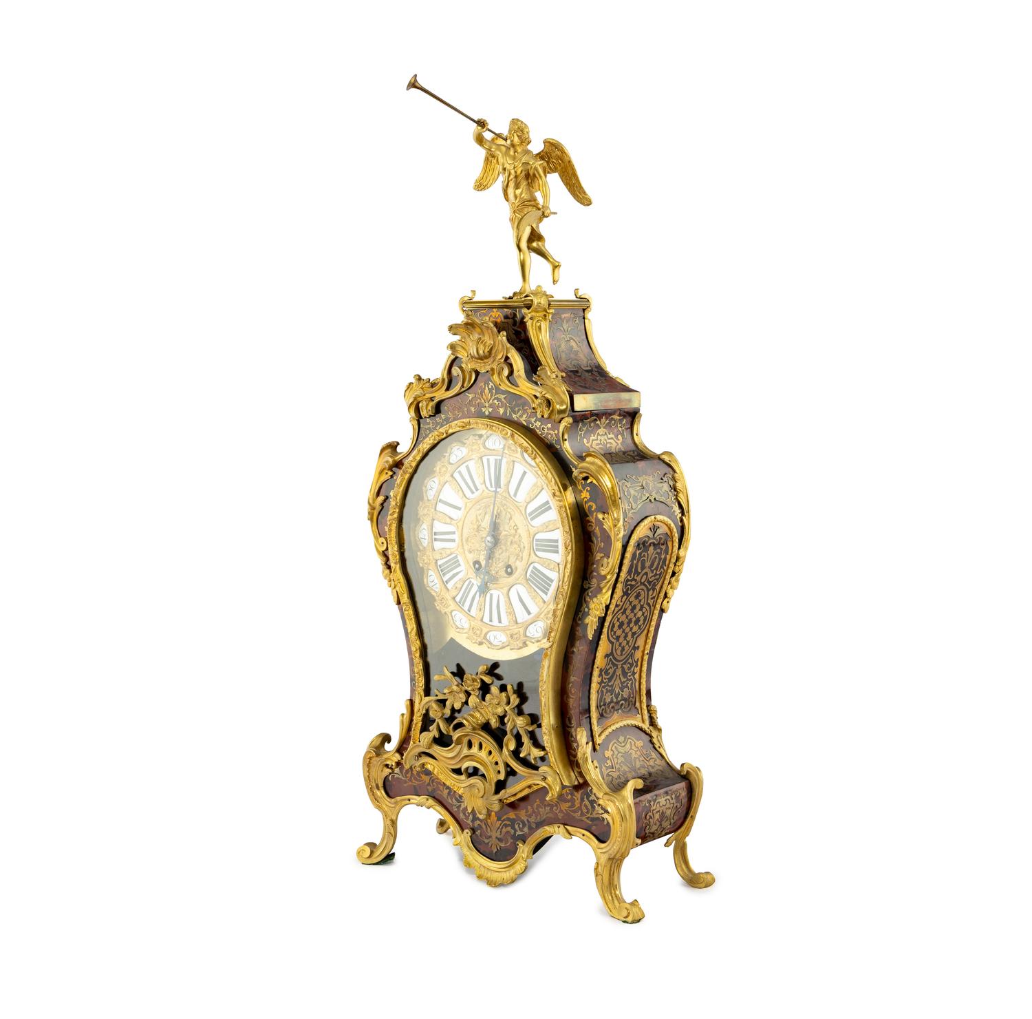 A Napoleon III Gilt Bronze Mounted Boulle Marquetry Bracket Clock
