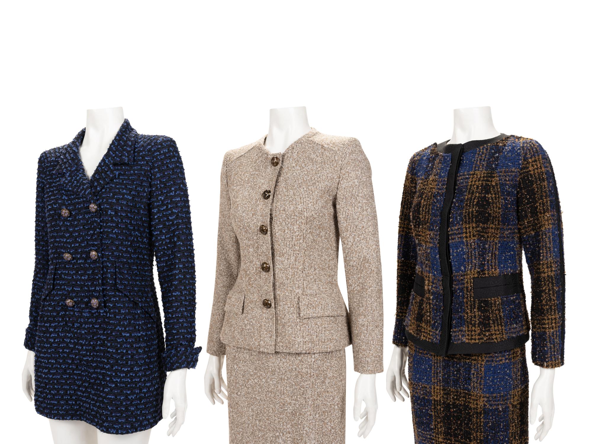 Five Designer Items: Carolina Herrera Skirt Suit, Oscar de la Renta Skirt Suit, Oscar de la Renta Jacket 2008-10s