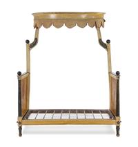 A Directoire Style Painted Bed with Baldachin