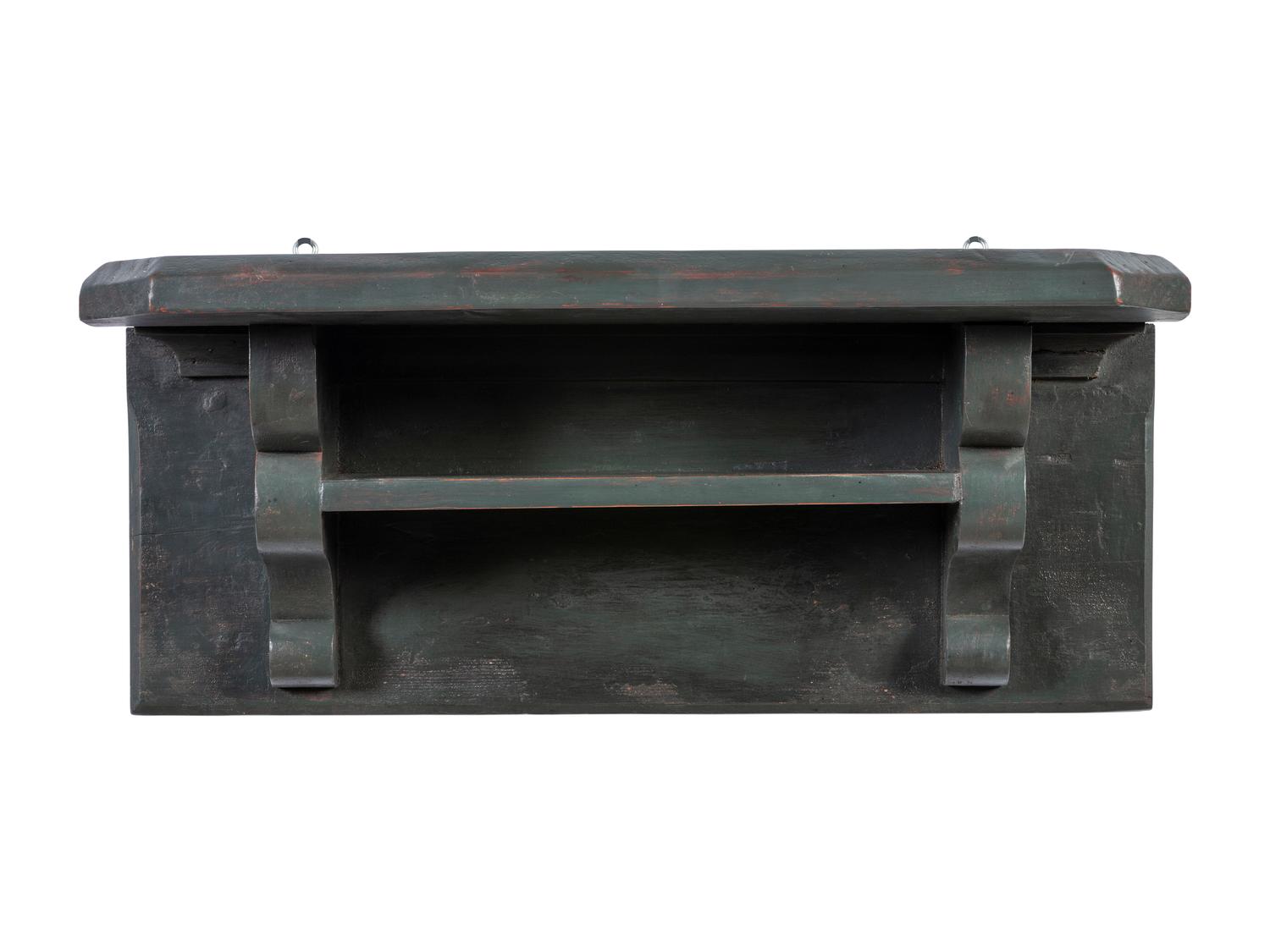 A Paint Decorated Hanging Shelf