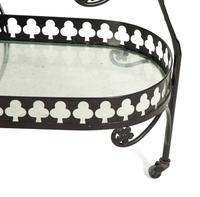 A Salterini Palm Springs Pattern Iron Bar Cart