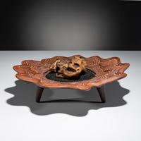 Pottery Plate, with "Embers"