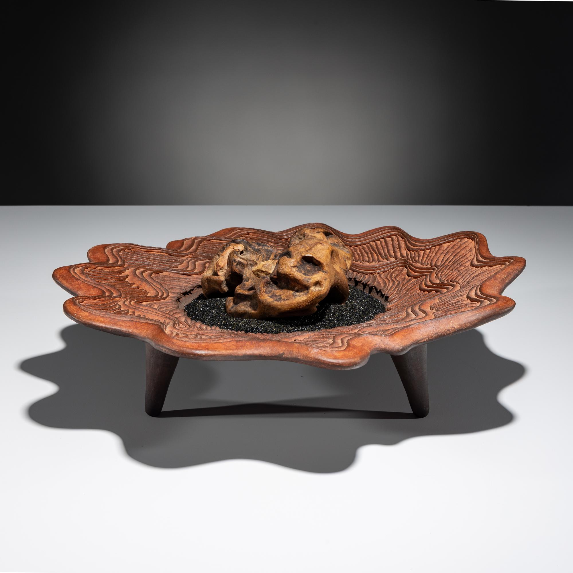 Pottery Plate, with "Embers"