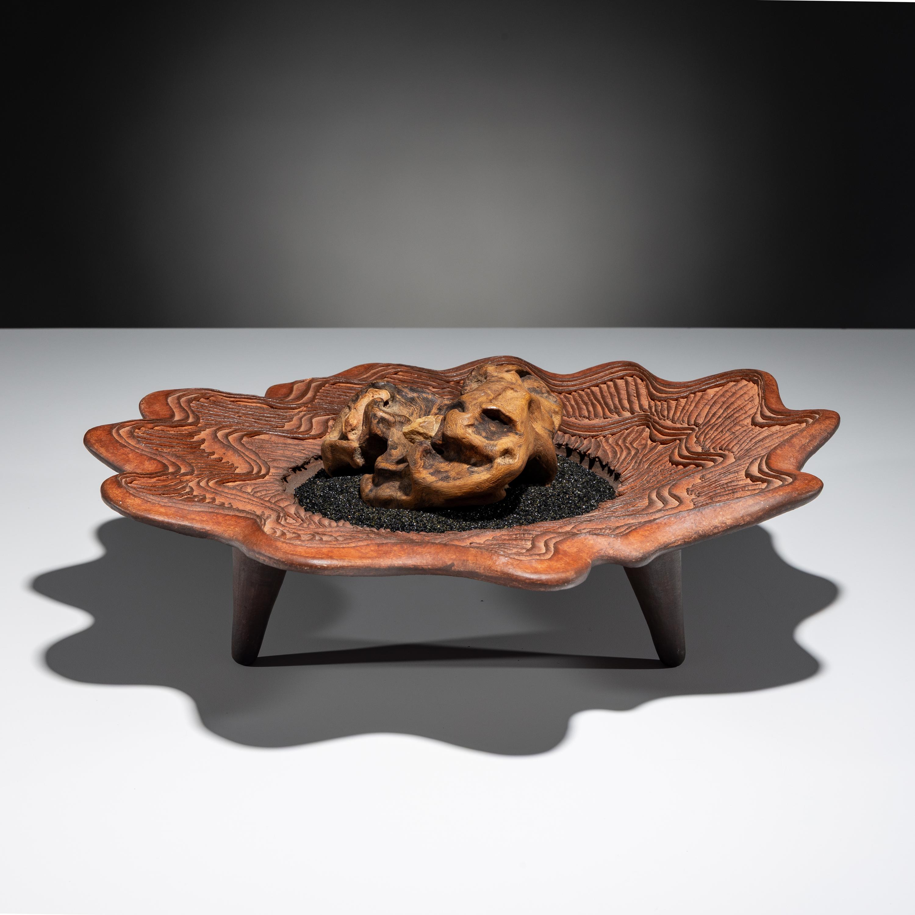 Pottery Plate, with "Embers"