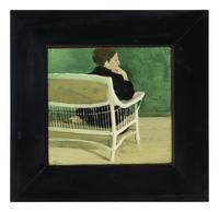 Porch Bench with Seated Figure , c. 1967