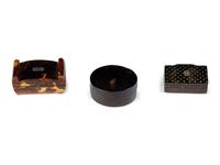 Three English Tortoise Shell Pill Boxes