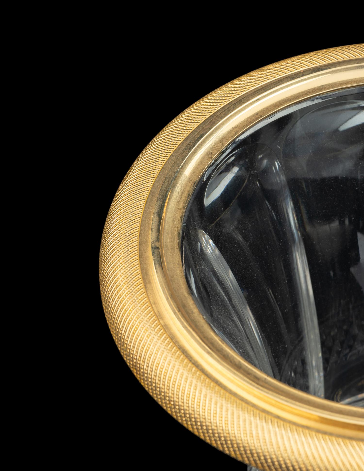 A French Gilt Bronze Mounted Cut Glass Vase