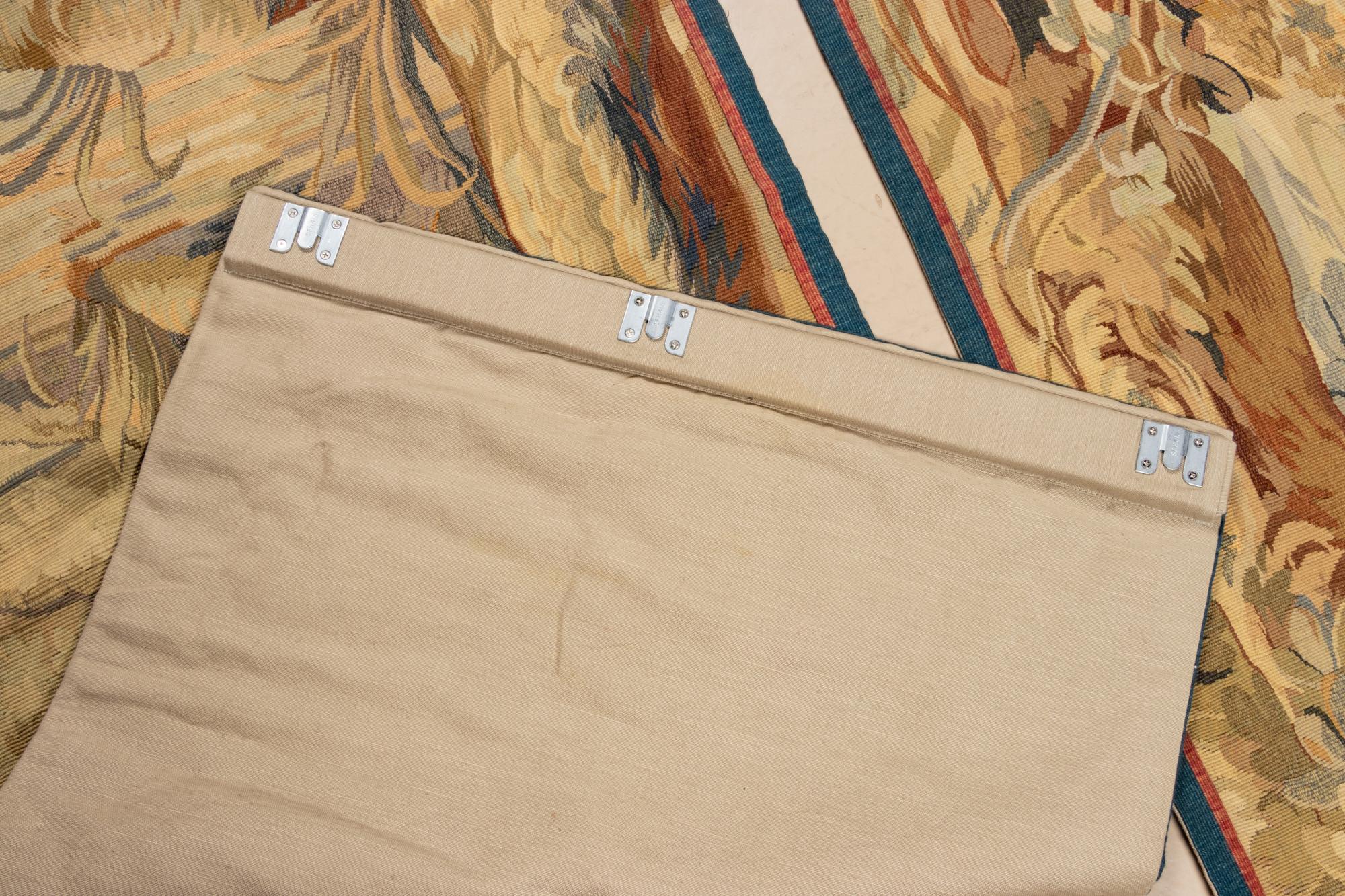 A Pair of Aubusson Wool Tapestry Panels