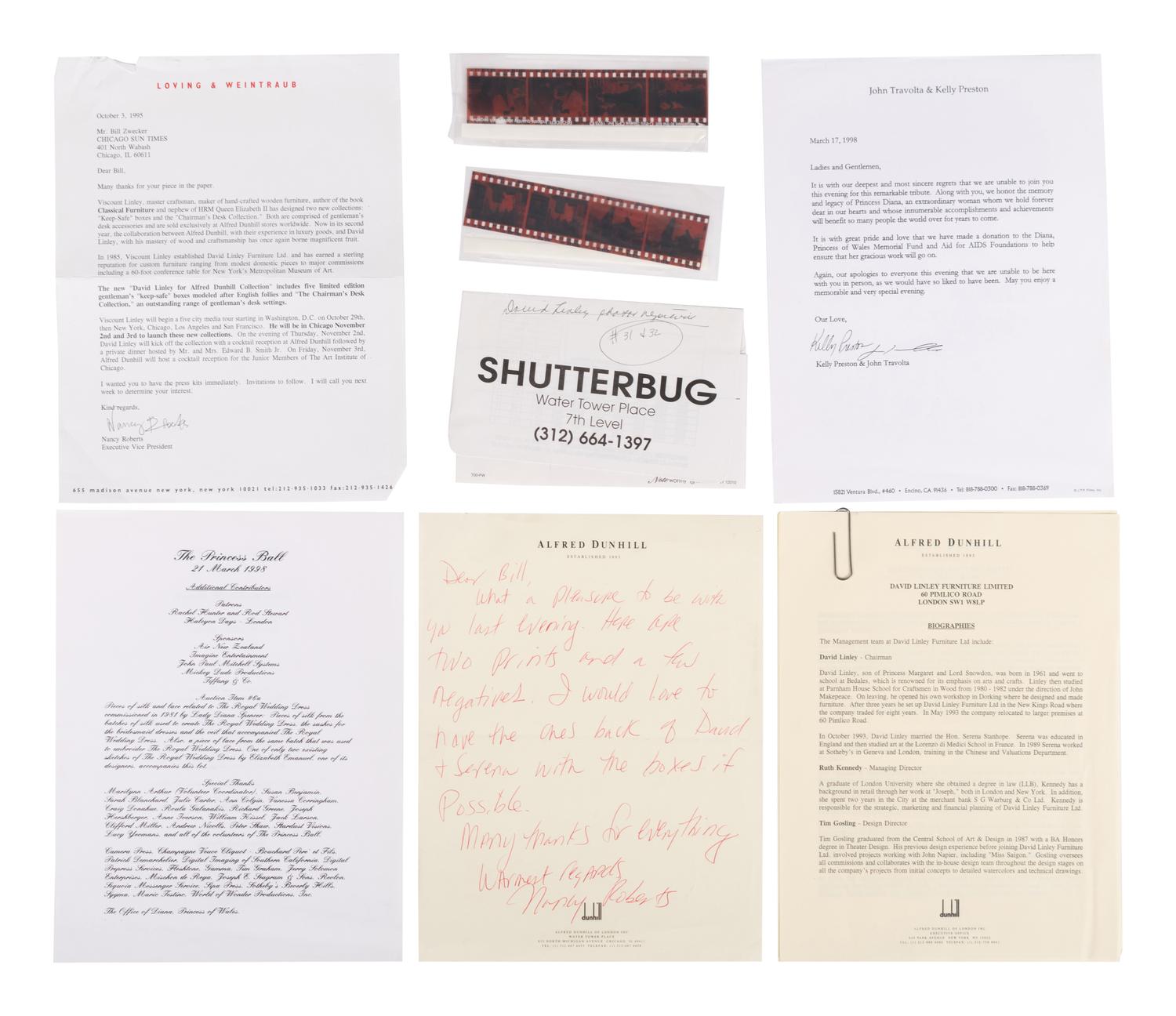 (History) LINLEY, David; The Earl of Snowden (1961). A group of ephemera relating to David Linley, the Earl of Snowden, comprising: