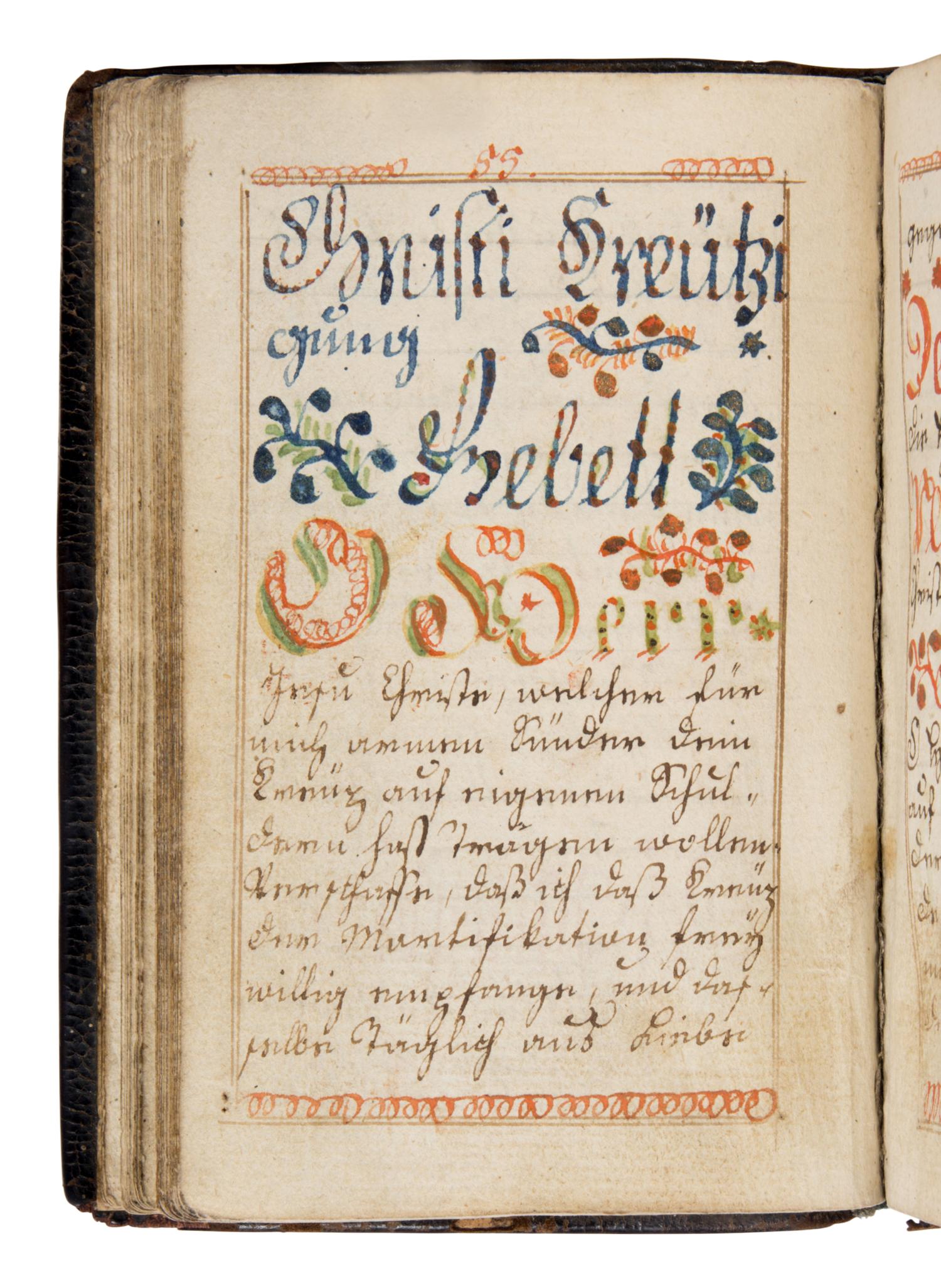 BOHEMIAN ILLUMINATOR Prayerbook, in German (Sorbian-German dialect), illuminated manuscript on paper [Czechia, Planá, 8 May, 1794]