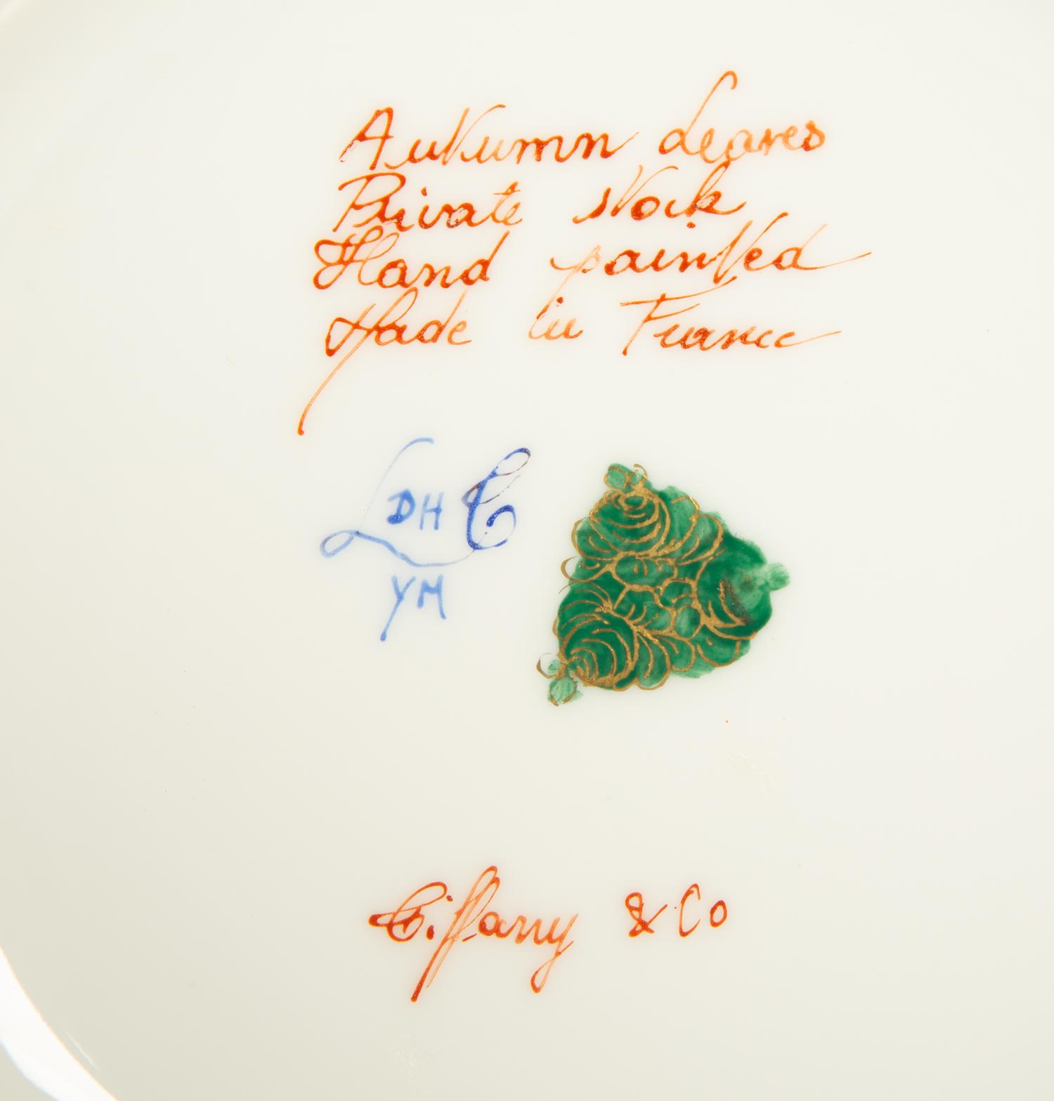 A French Painted Porcelain Bowl Retailed by Tiffany and Co.
