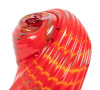 A Red and Yellow Persian Art Glass Vase in the Manner of Chihuly