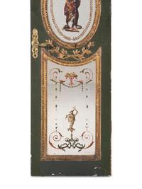 A Pair of Venetian Reverse-Painted Glass Doors
