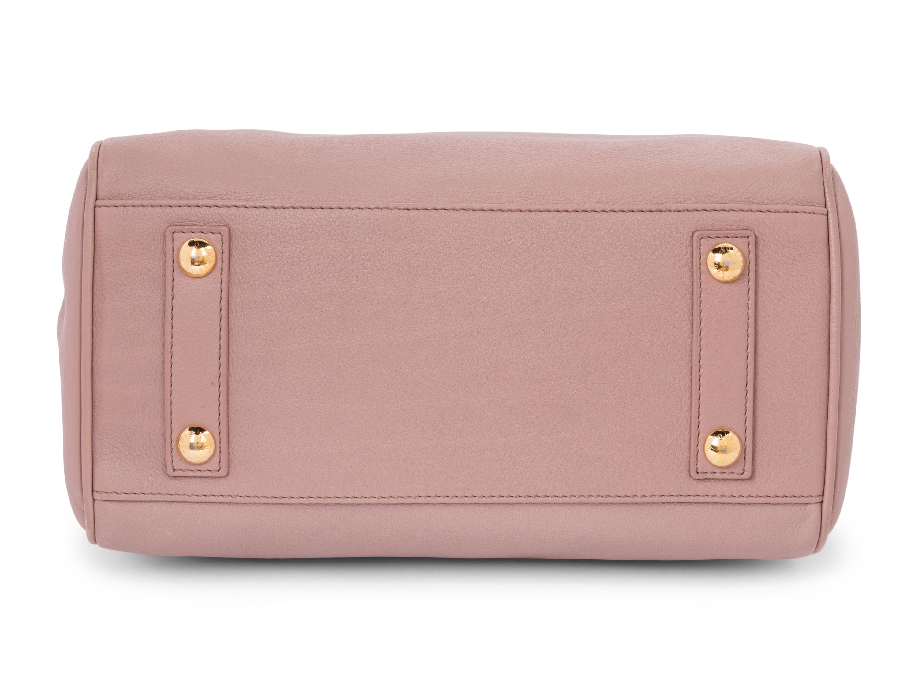 Louis Vuitton Rose Calf Leather Cinema Bag with Canvas Cushion, 2010