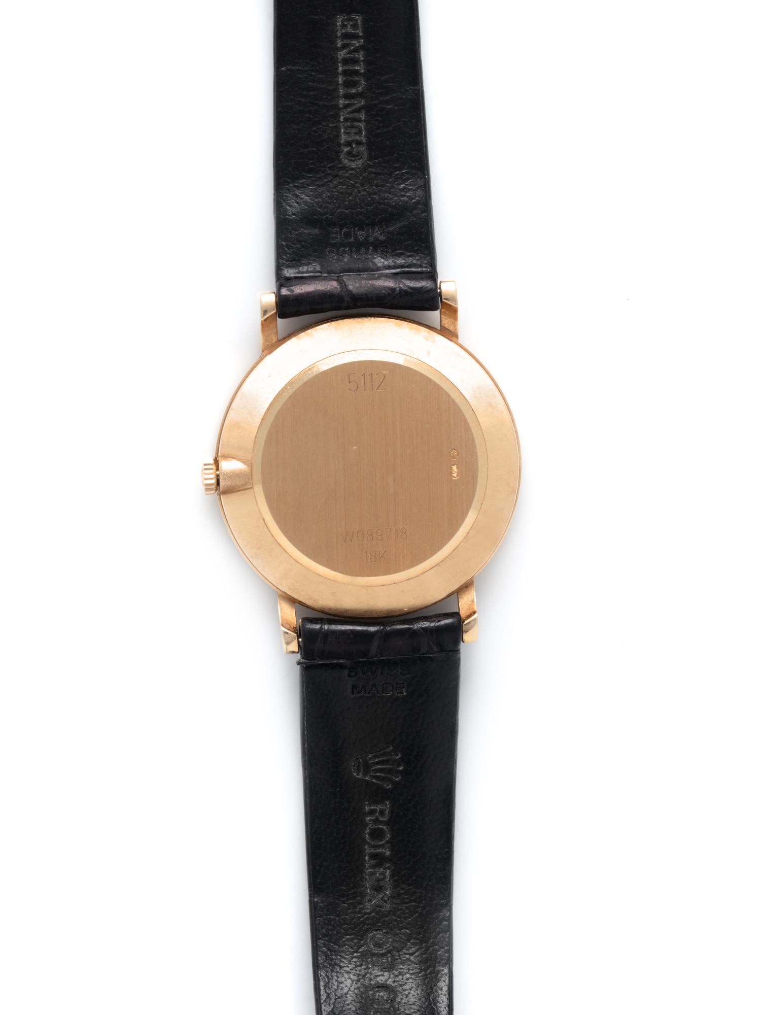ROLEX, REF. 5112 18K YELLOW GOLD 'CELLINI' WRISTWATCH