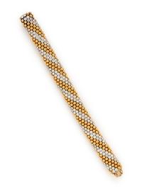 HAMMERMAN BROTHERS, YELLOW GOLD AND DIAMOND BRACELET