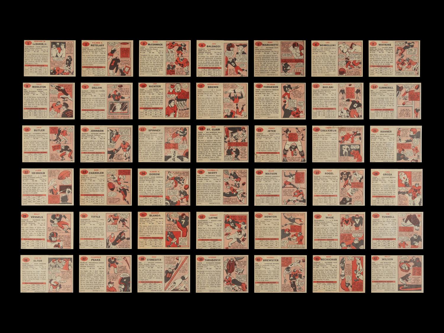 A Near Set of 1957 Topps Football Cards (150/154)