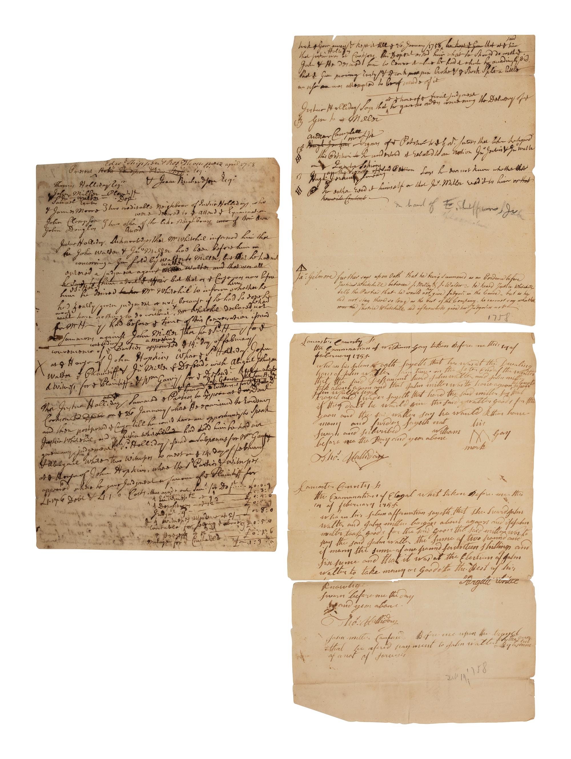 SHIPPEN, Edward, Jr. (1729-1806). A collection of legal documents.