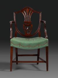 A Federal Carved Mahogany Armchair