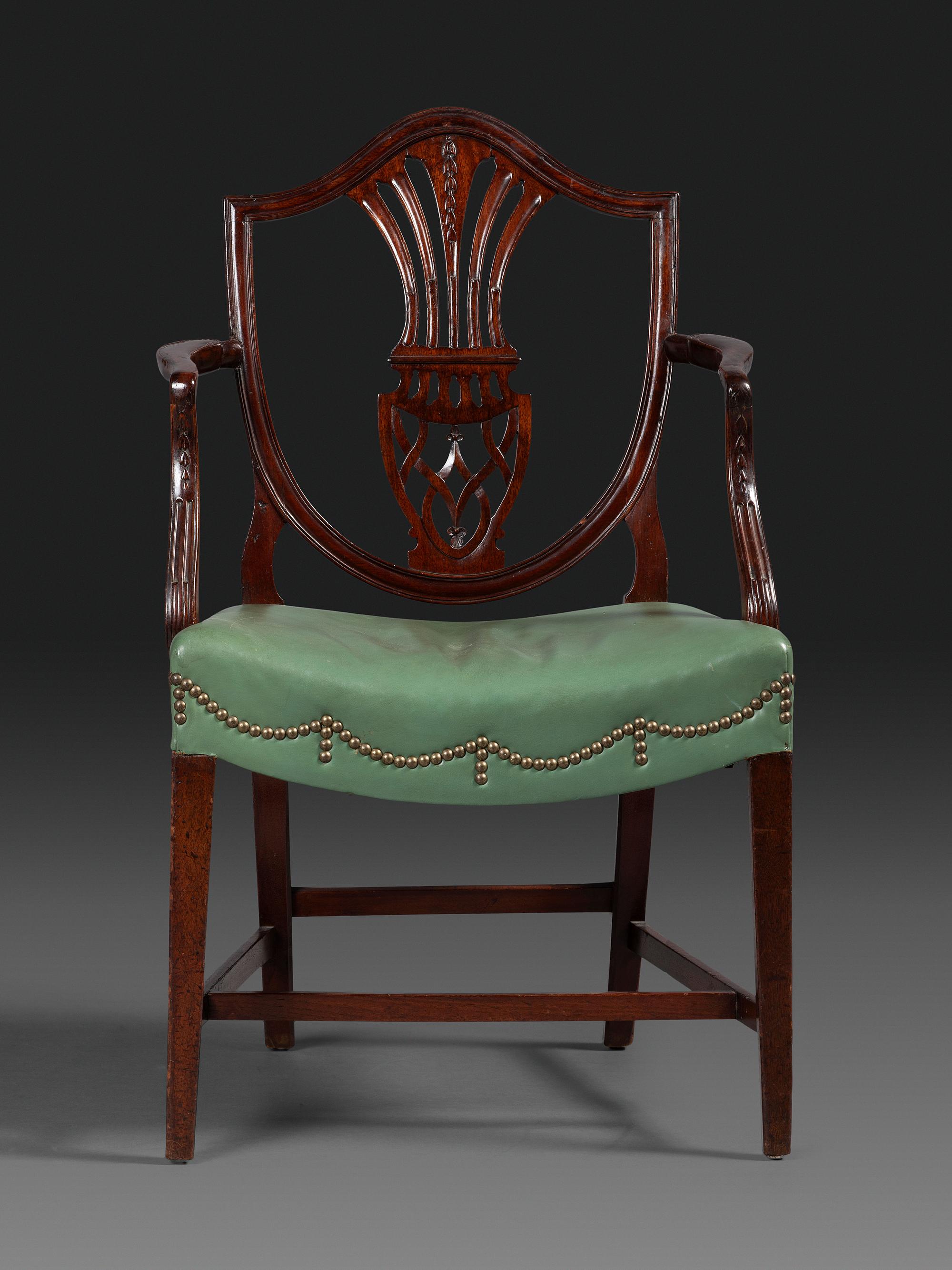 A Federal Carved Mahogany Armchair