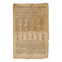 [Early American Trades] A Full Front-Page Ad by an 18th-century American Bookseller for a "Large and Elegant Collection of Books"