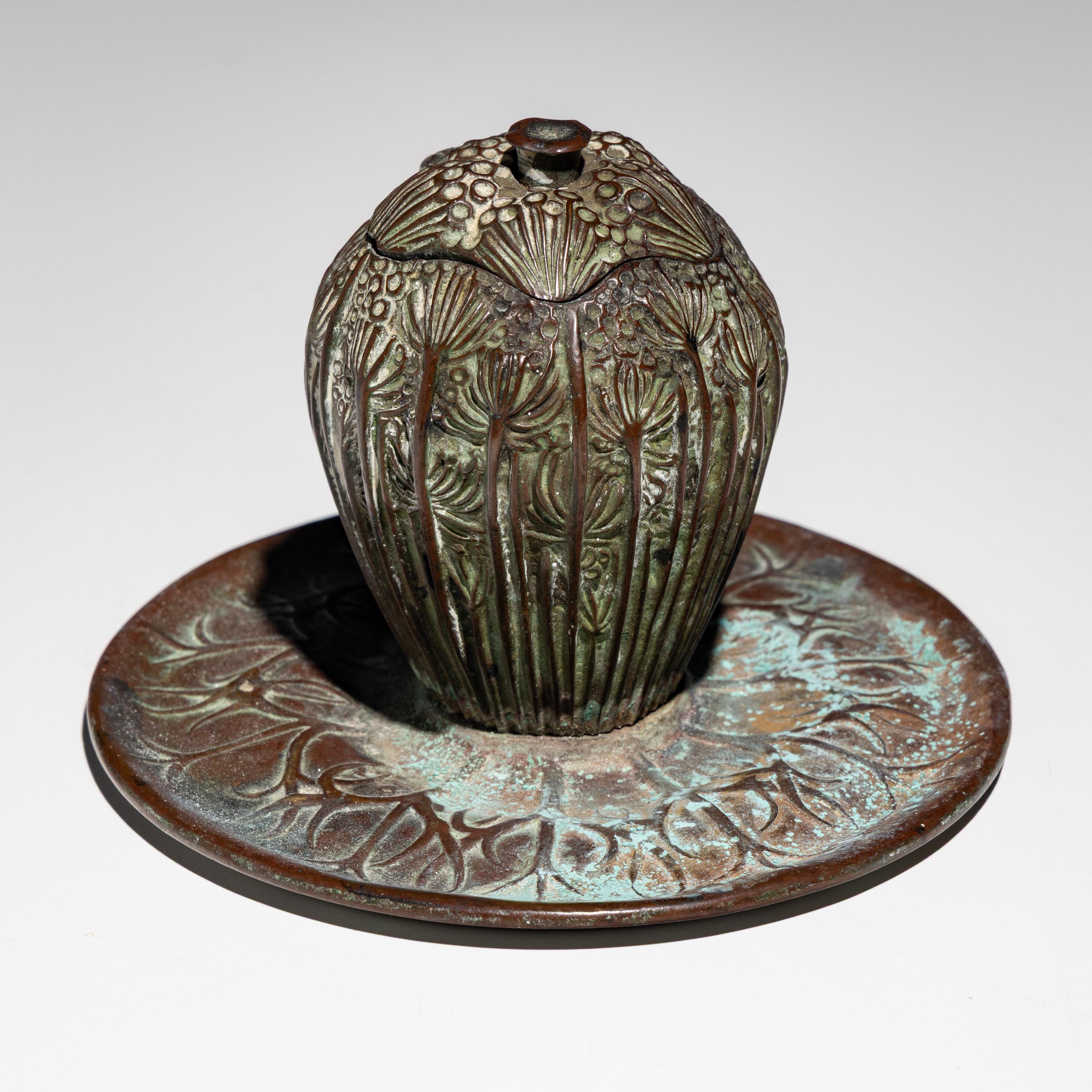 Tiffany Studios New York (American, 1880–1930) — Wild Carrot Inkwell, c. 1902