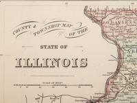 Five Framed Maps Pertaining to Illinois and the Surrounding States