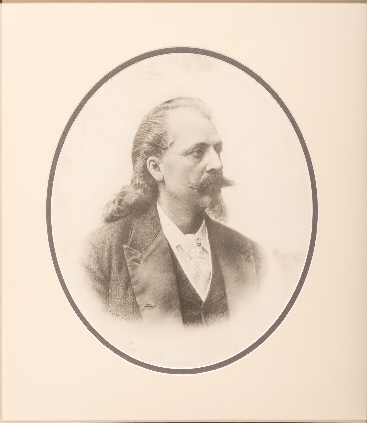 [WILD WEST SHOWS]. Buffalo Bill Cody Portrait by Harry Tuite, ca 1880s.