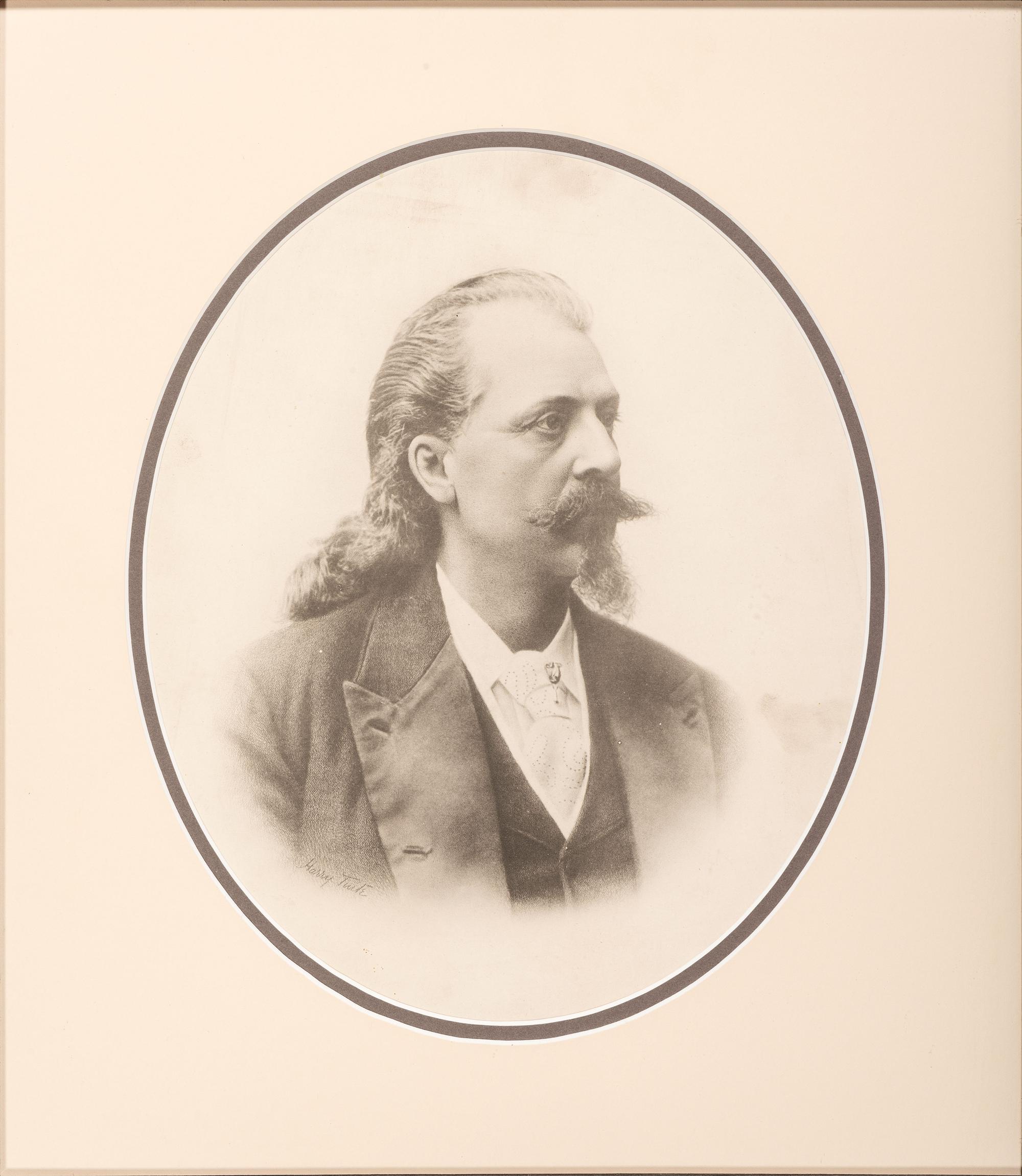 [WILD WEST SHOWS]. Buffalo Bill Cody Portrait by Harry Tuite, ca 1880s.
