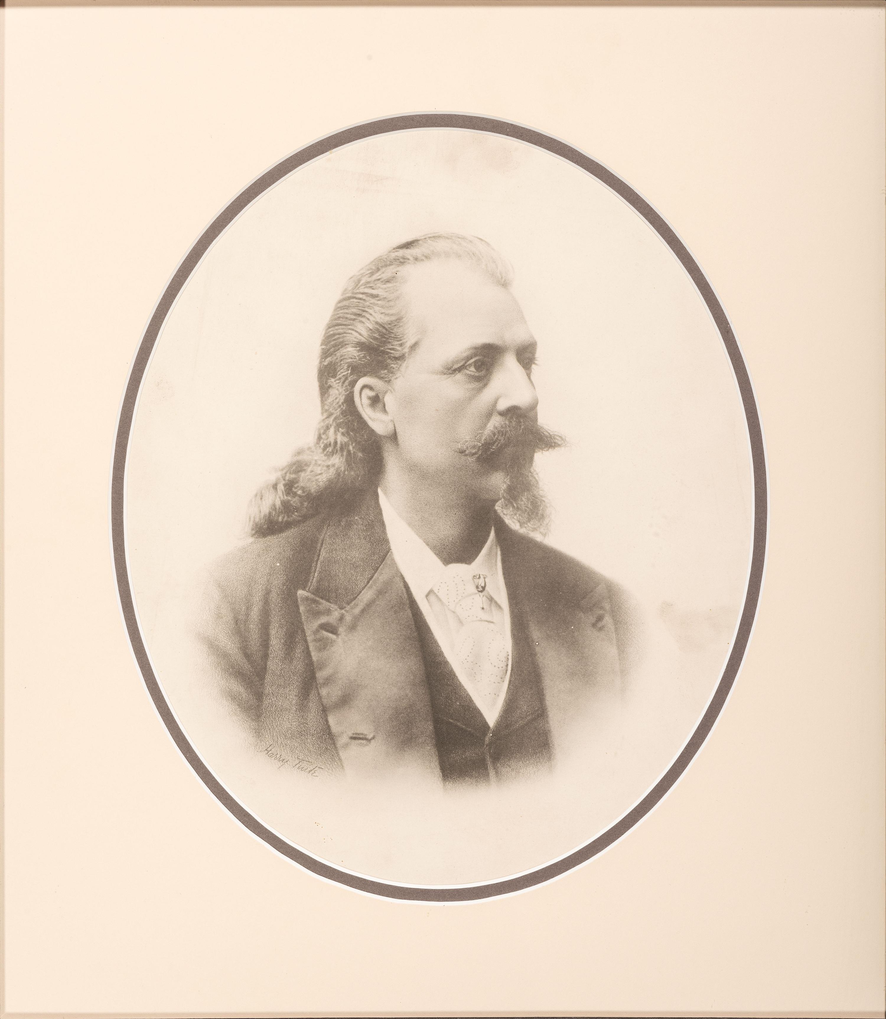 [WILD WEST SHOWS]. Buffalo Bill Cody Portrait by Harry Tuite, ca 1880s.