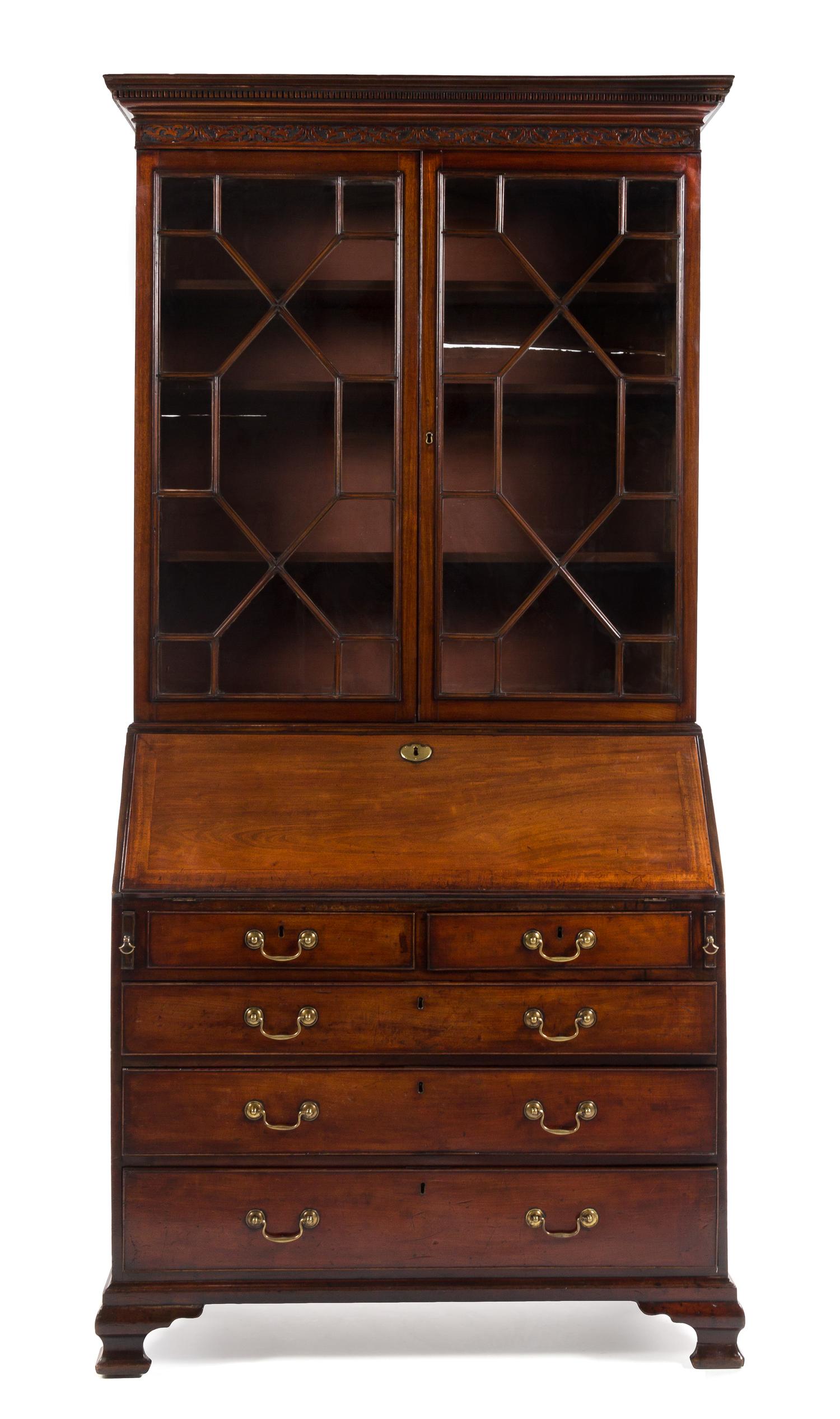 An Early George III Mahogany Secretary Bookcase Height 78 x width 38 x depth 18 inches. — THIRD QUARTER 18TH CENTURY
