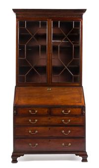 An Early George III Mahogany Secretary Bookcase Height 78 x width 38 x depth 18 inches. — THIRD QUARTER 18TH CENTURY