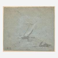 School of John Constable (British, 1776–1837) Sailboats, A Pair