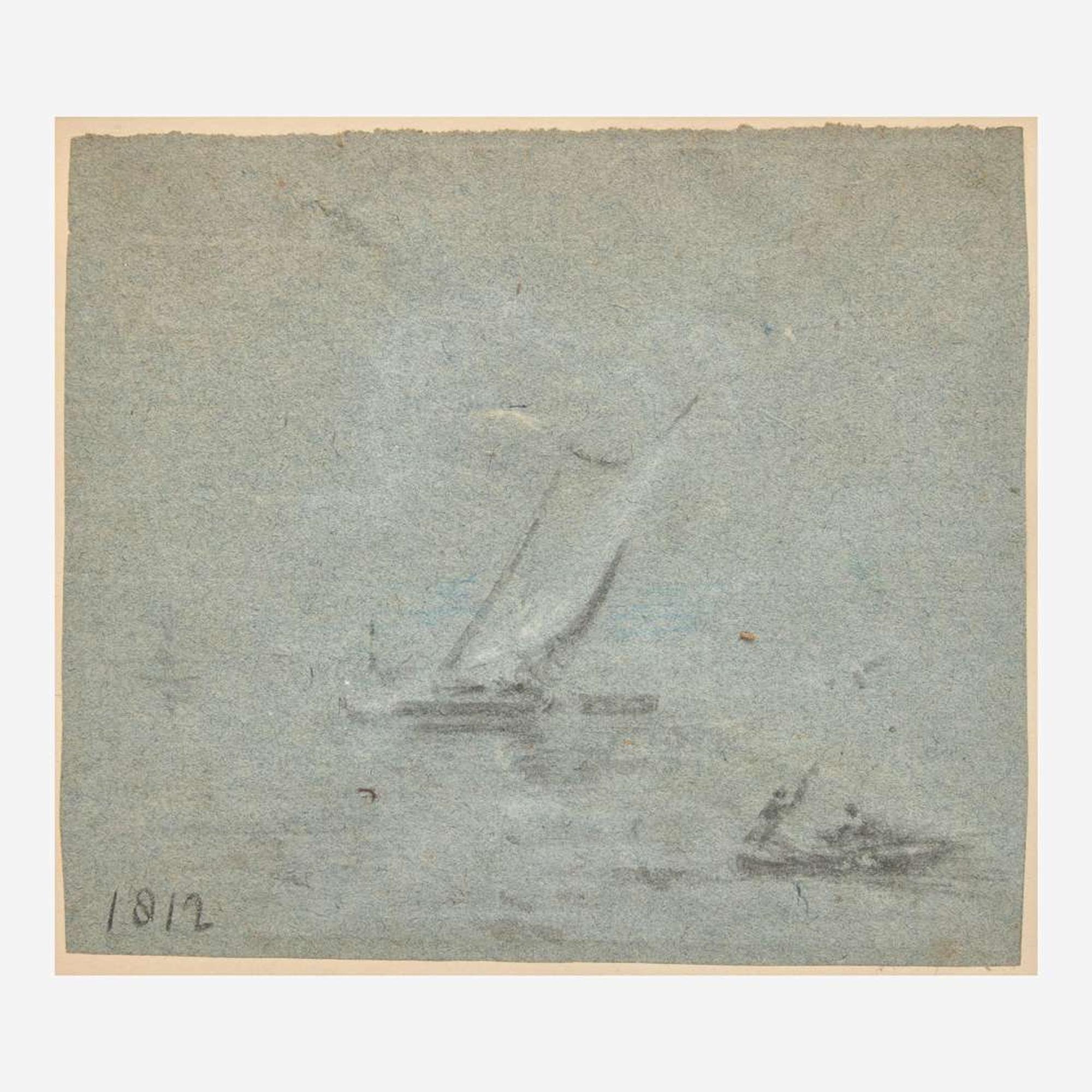 School of John Constable (British, 1776–1837) Sailboats, A Pair