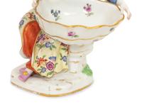 A Pair of Meissen Porcelain Figural Salts