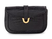 Lana Marks Black Alligator Clutch, 1990-2000s