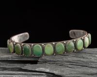 Navajo Silver and Turquoise Cuff Bracelet