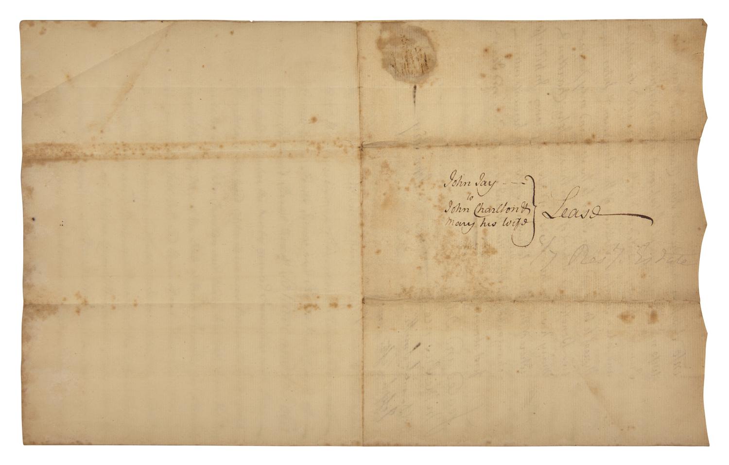 [Jay, John] Jay, John. Autograph Document, signed