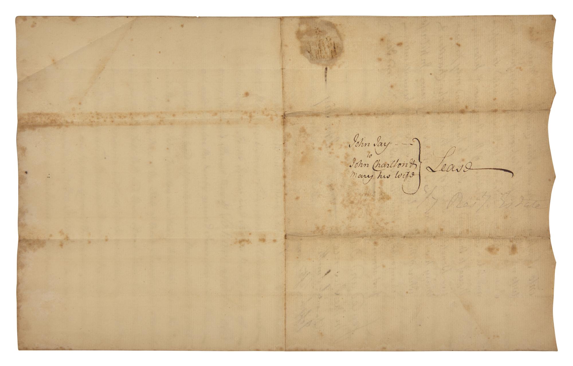 [Jay, John] Jay, John. Autograph Document, signed